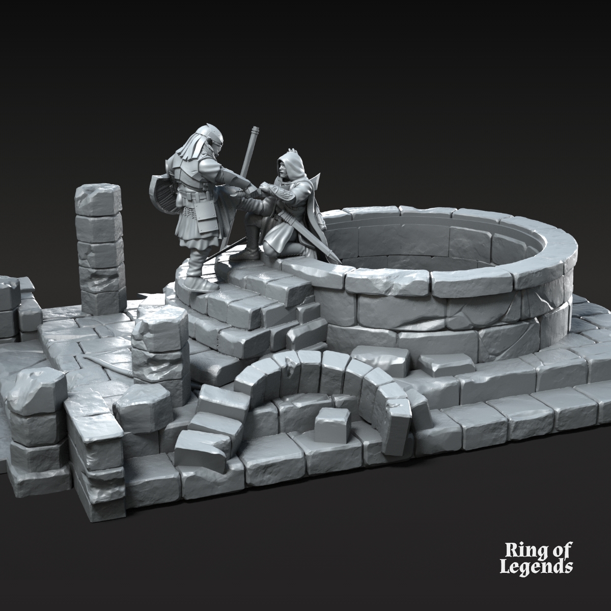 Grey Castle Scenery with Casualties V2 | Grey Castle | Fantasy